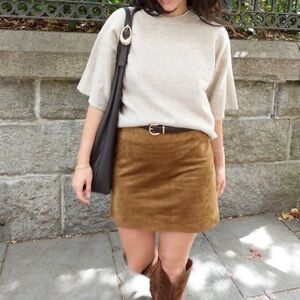 Z Supply Tan Mini Skirt